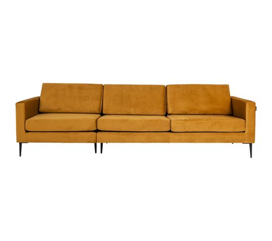 Sofa Tissu Orange 264x88x82cm
