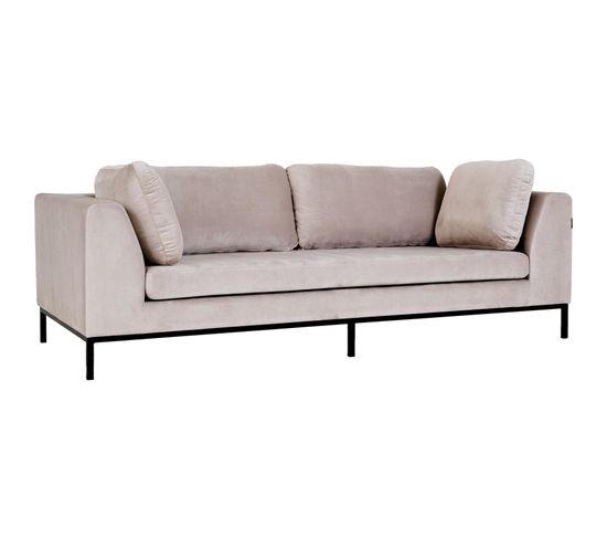 Sofa Métal Beige 230x98x67cm