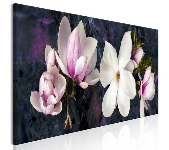 Tableau Avant-garde Magnolia (1 Part) Narrow Violet 90 X 30 Cm Violet
