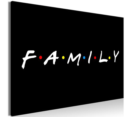 Tableau Famille (1 Partie) Large 60 X 40 Cm Noir