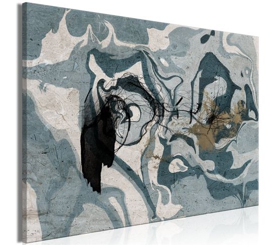 Tableau Marbled Reflection Wide 60 X 40 Cm Gris