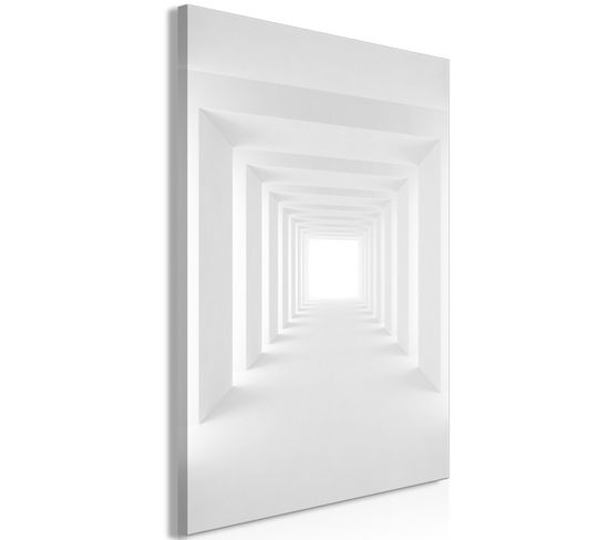 Tableau Shadow Tunnel Vertical 80 X 120 Cm Blanc