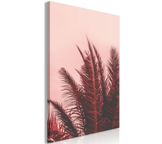 Tableau Palm Trees At Sunset Vertical 80 X 120 Cm Rose