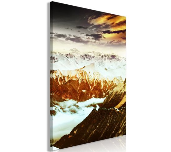 Tableau Copper Mountains Vertical 40 X 60 Cm Blanc