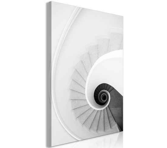 Tableau White Stairs Vertical 80 X 120 Cm Blanc