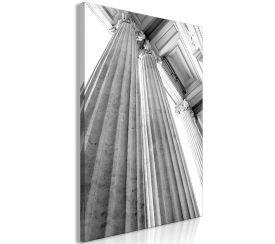 Tableau Stone Columns Vertical 80 X 120 Cm Blanc