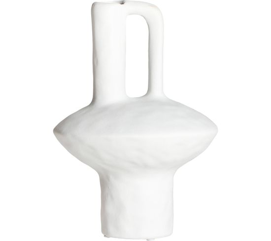 Vase Bleck Épuré Style Contemporain Blanc