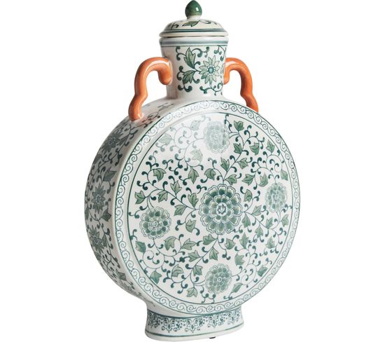 Vase Oriental Vert En Céramique De Vical