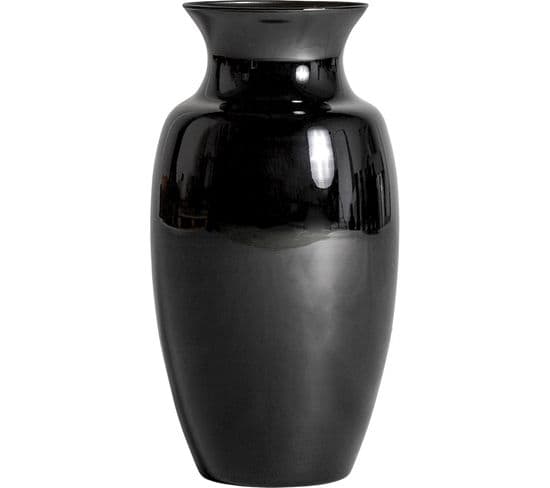 Élégance Cristalline Noire - Vase Donet Style Déco