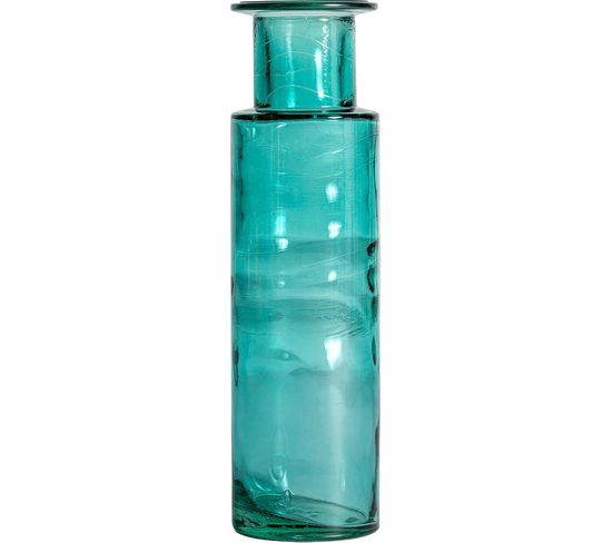 Vase Contemporain Turquoise En Cristal