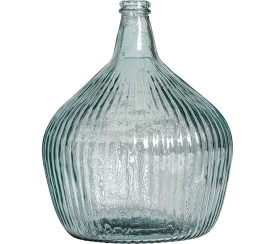 Vase Vintage Transparent En Verre Recyclé