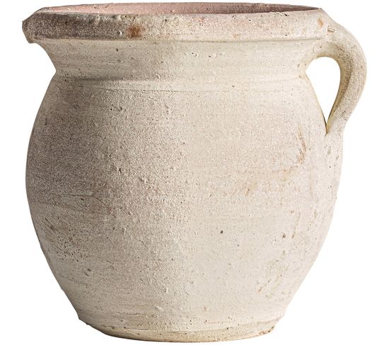 Vase Kansara Vintage En Argile Crème Antique