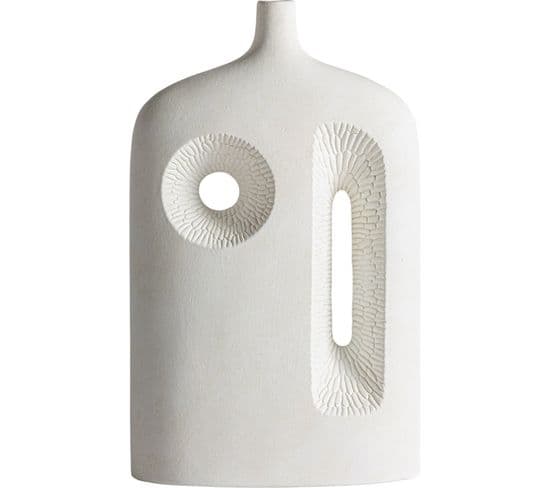 Vase Leghe Blanc Style Art Déco En Céramique
