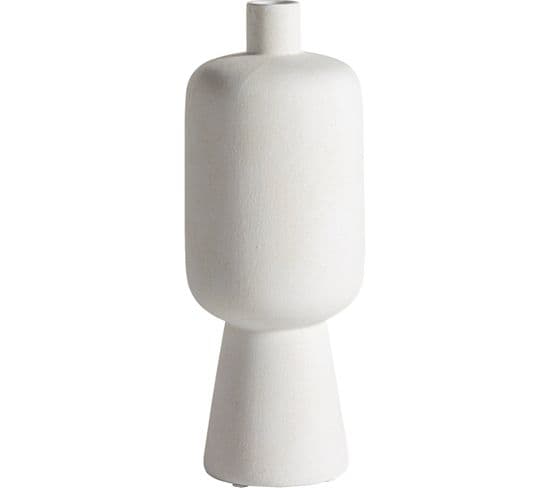 Vase Céramique Blanc Style Art Déco Leghe