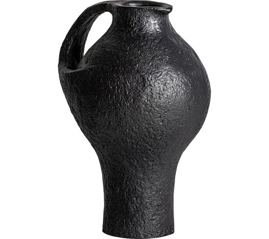 Vase Design Contemporain Riley En Résine Noire