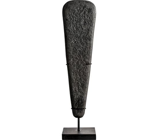 Sculpture Piedra Éthnique En Pierre Noire