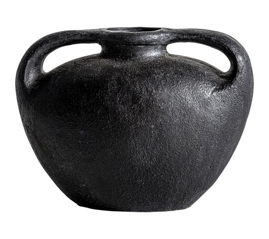 Vase Ibor Contemporain En Terracota Noir