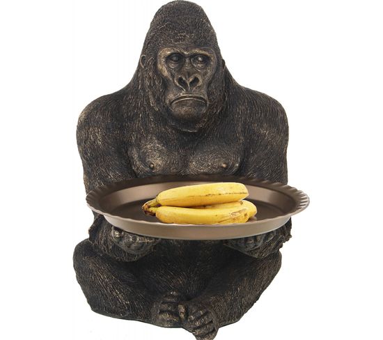 Sculpture Gorille Porte-plat Original Pour Déco Unique