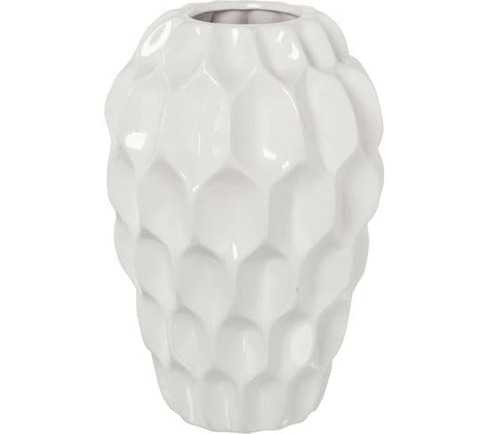 Vase Céramique Blanc Élégant Pour Intérieur Chic