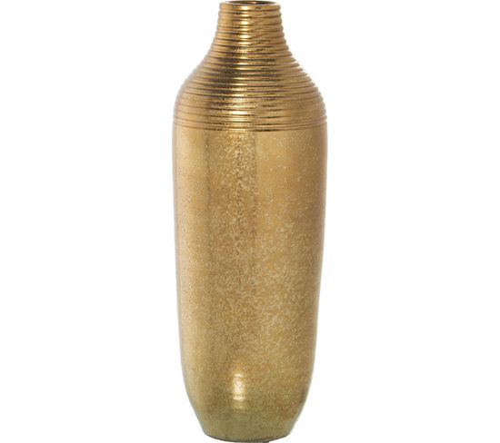 Vase Céramique Doré Pour Élégance Intérieure Chic