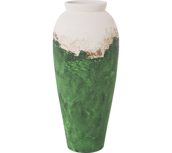 Vase En Céramique Vert Et Or Élégant Pour Déco Chic