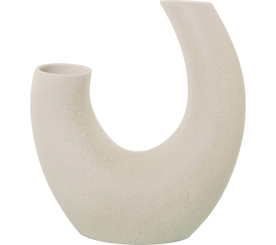 Vase Céramique Abstrait Beige Épuré Et Élégant