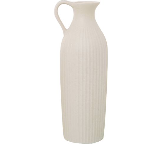 Vase Céramique Beige Épuré Pour Déco D'intérieur