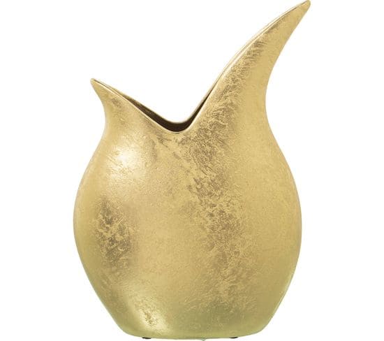 Vase Élégance Céramique Dorée Pour Intérieur Chic
