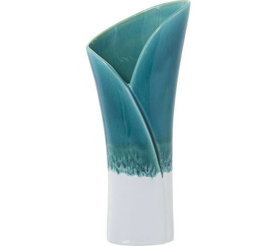 Vase Élégant Bleu Blanc Design Pour Intérieur Chic
