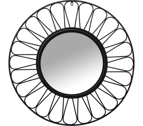 Miroir Métal Noir Élégant Pour Déco Chic Et Moderne