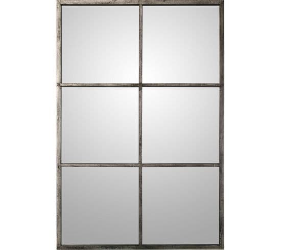 Miroir Vertical Élégant En Métal Noir Chic Et Moderne