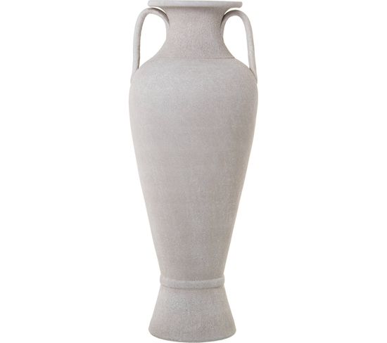 Vase Élégant Céramique Blanc Effet Sable Pour Déco