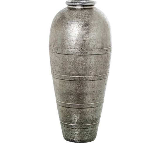 Vase Élégance Argentée En Céramique Pour Maison Chic