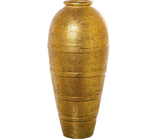 Vase Élégant En Céramique Dorée Pour Intérieur Chic