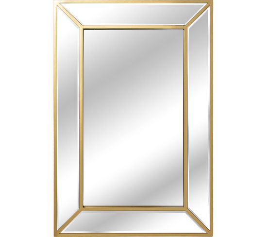 Miroir Élégant En Bois Doré Pour Chic Intérieur