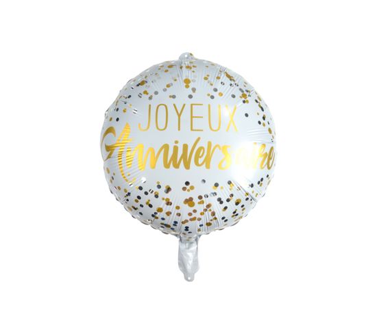 Ballon Gonflable Joyeux Anniversaire Confettis