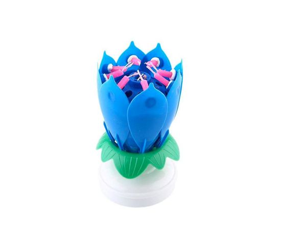 Bougie-fleur D’anniversaire - Bleu