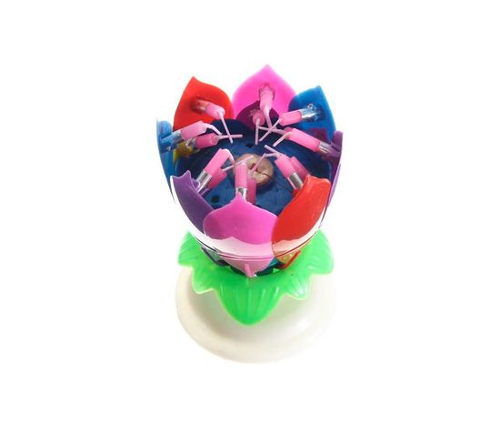 Bougie-fleur D’anniversaire - Multicolore