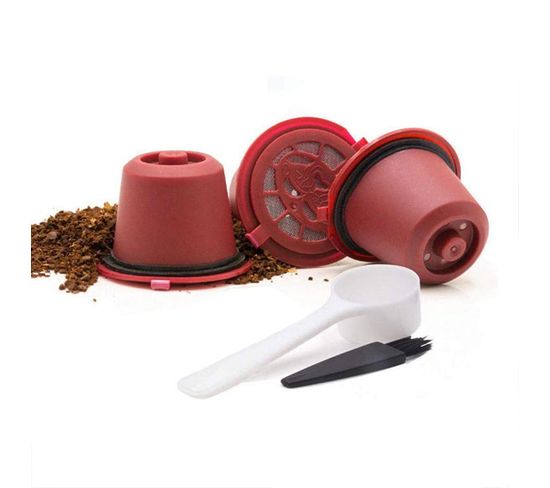 Capsules Compatibles Nespresso (pack De 6 Capsules Rechargeables) - Rouge