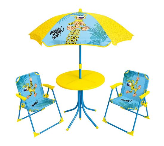 Set De Jardin Enfant - Marsupilami- Table Parasol Et 2 Chaises Pliantes