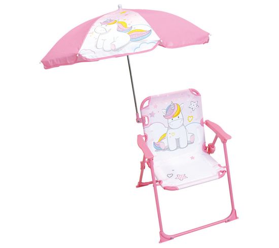 Chaise Pliante Enfant Avec Parasol - Licorne