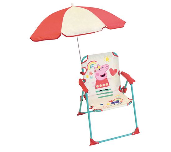 Chaise Pliante Peppa Pig Enfant Avec Parasol