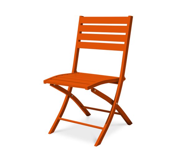 Chaise De Jardin Pliante En Aluminium Orange - Marius