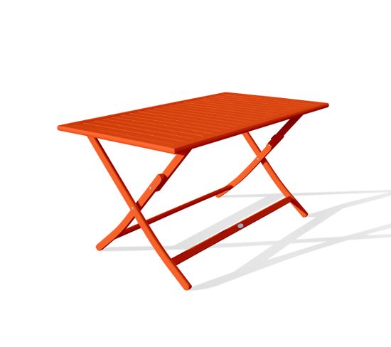 Table De Jardin Pliante En Aluminium Orange - Marius