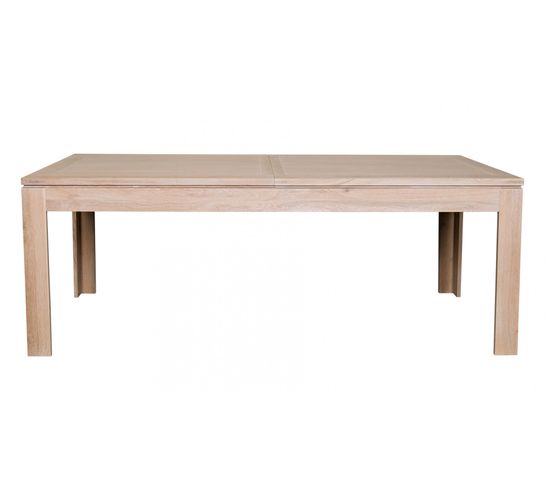Table Moderne Extensible En Chêne Blanchi L160/240 - Boston
