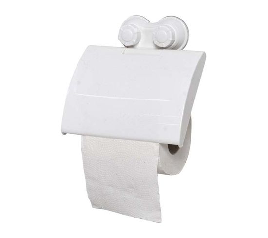 Dérouleur Papier Toilette Wc Blanc Fixation 2 Ventouses