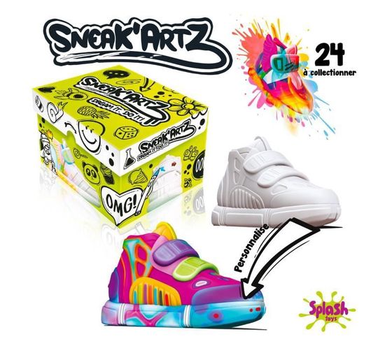 Sneak'artz Shoebox - 1 Basket A Customiser + Accessoires - Modele Aléatoire