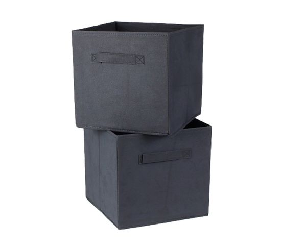 Cube De Rangement Intissé 28x28cm - Lot De 2