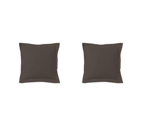 Taie D'oreiller Made In France (lot De 2) Anthracite 65x65