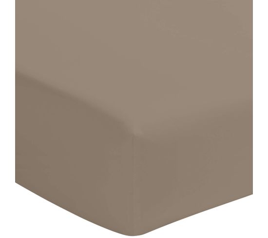 Drap Housse Bio Bonnet 40 Made In France Taupe 140x190
